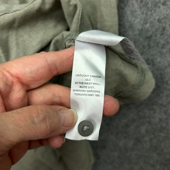 Untuckit Pullover Long Sleeve Henley Shirt Men's Size XXL Albarino Gray - Picture 6 of 10